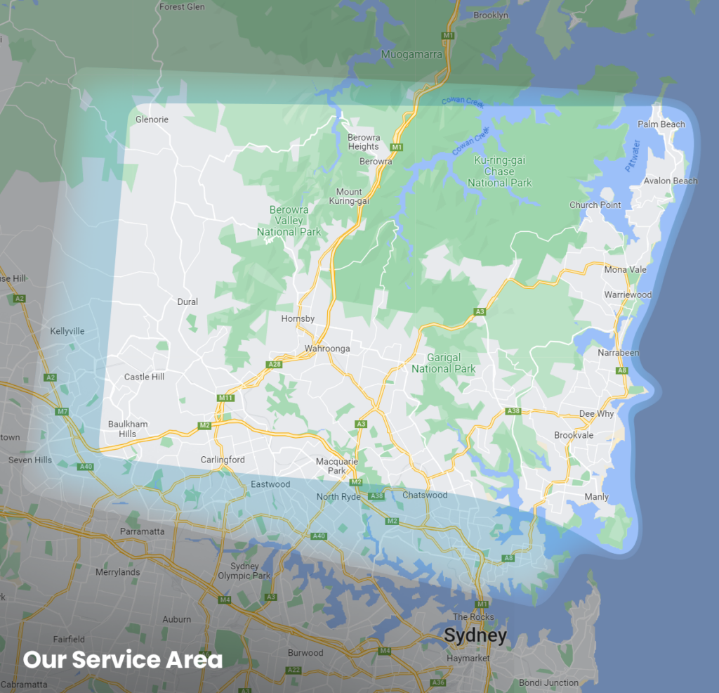 our service area map